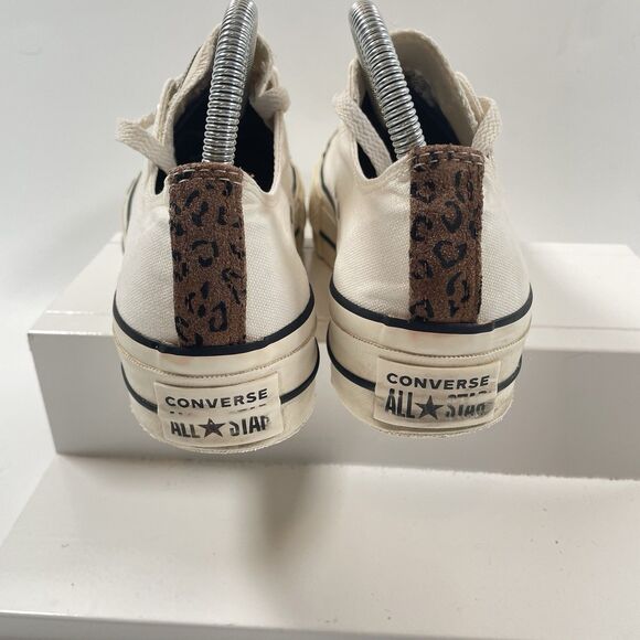 Converse CTAS Leopard Lift Ox Low Women's Sneakers 565626C Ivory Size 8.5 - Picture 7 of 11